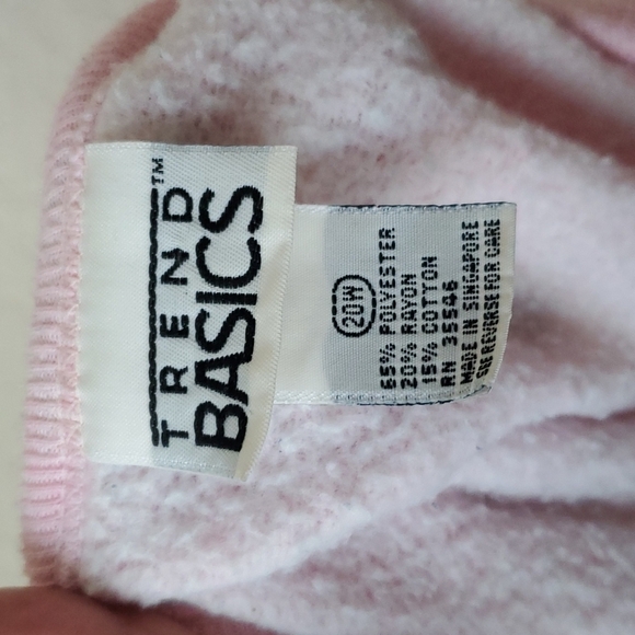 20W (XXL) VTG 90's Trend Basics pink 3/4 sleeve sweatshirt - Picture 6 of 10